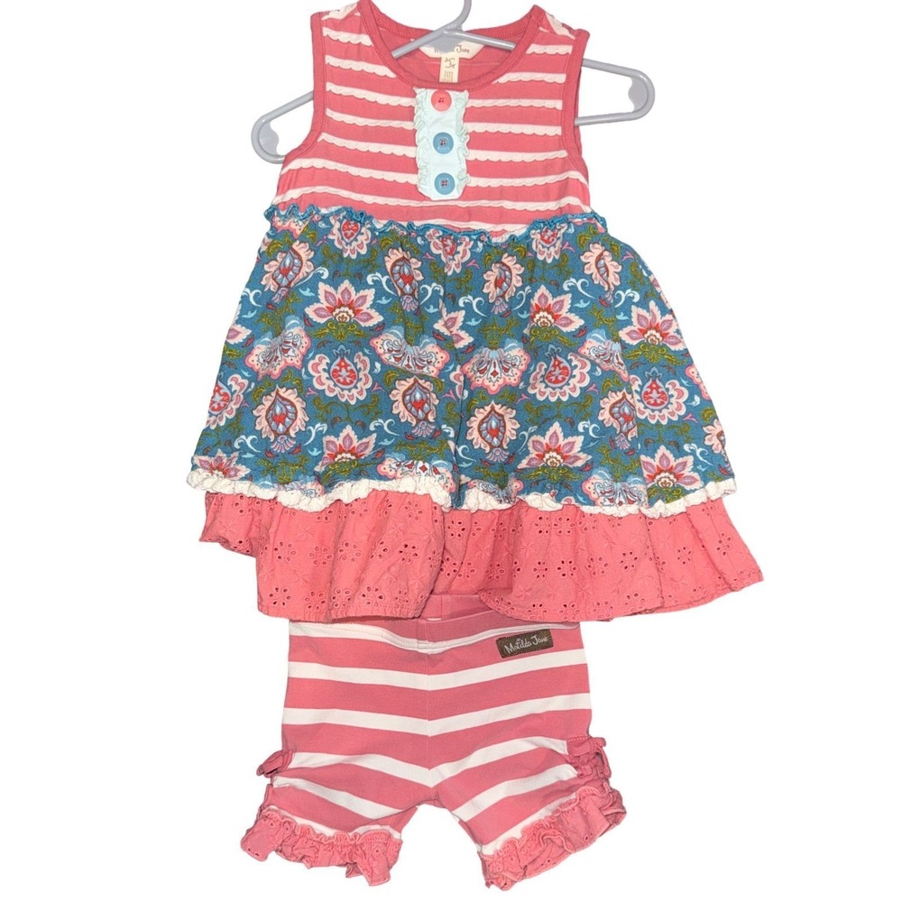 Matilda Jane Size 2T Covington Dress & Bonnie Shorties Enchanted Garden EUC - Picture 1 of 1